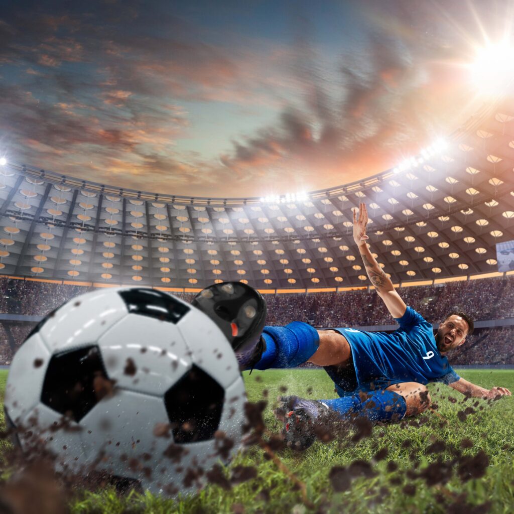 jugadores-de-futbol-en-accion-en-estadio-profesional
